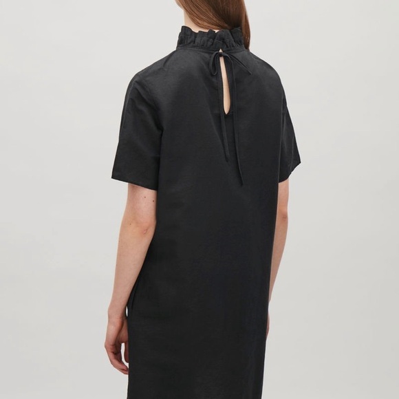 COS Linen Ruffle Neck Dress - Picture 4 of 9